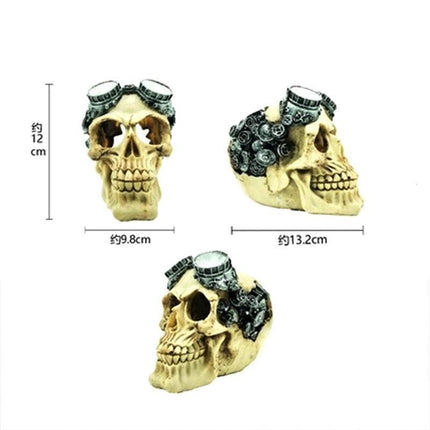 Artificial Fake Skull Head Bone Aquarium Ornament Fish Tank Decoration - Pirate.