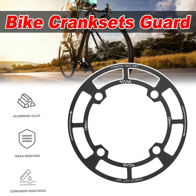 Round Bicycle Gear Disc Cover Single Speed Wheel Protection Shield for Bike Use.