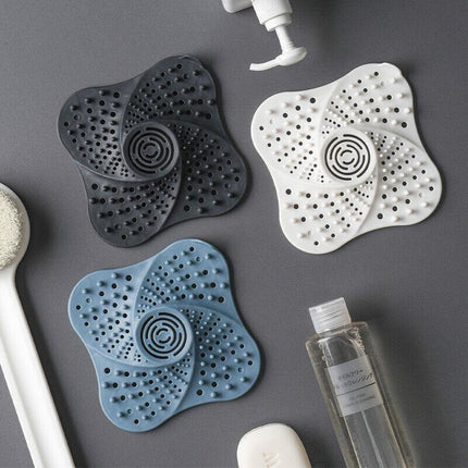 Sink Trap Filter Hair Catcher Shower Bath Cover Basin Stopper Drain Strainer - Blue.
