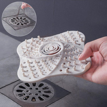 Sink Trap Filter Hair Catcher Shower Bath Cover Basin Stopper Drain Strainer - White.