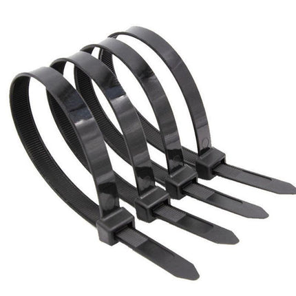 50X Cable Ties Zip Ties Nylon Uv Stabilised Black Cable Tie - 4.8*400mm.