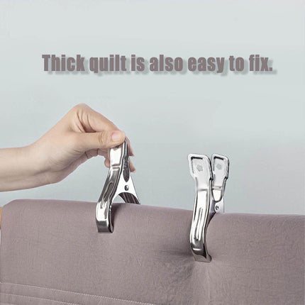 Large Stainless Steel Clothes Pegs Hanging Clip Laundry Windproof Clamp - 12cm *12 PCS.