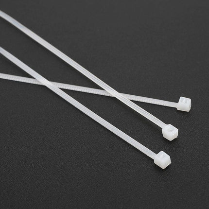 250-1000X Cable Ties Zip Ties Nylon Uv Stabilised Bulk White Clear Cable Tie - 3*150mm 500PCS.