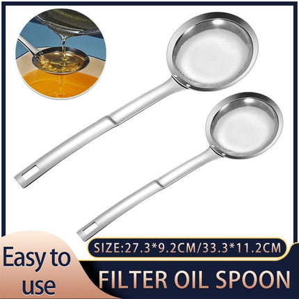 Oil Separator Spoon Mesh Fine Hole Filter Degreasing Residue Cooking Tool - Samll.