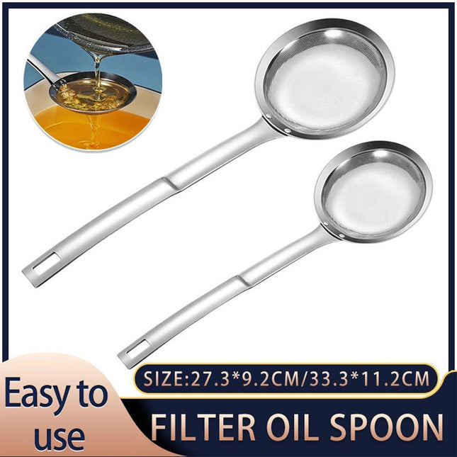 Oil Separator Spoon Mesh Fine Hole Filter Degreasing Residue Cooking Tool - Samll.