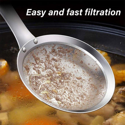 Oil Separator Spoon Mesh Fine Hole Filter Degreasing Residue Cooking Tool - Samll.