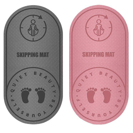 Jump Rope Mat Soundproof Shock Absorbing Mat for Indoor Fitness Yoga Floor Use - Pink.