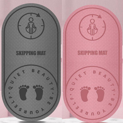 Jump Rope Mat Soundproof Shock Absorbing Mat for Indoor Fitness Yoga Floor Use - Pink.