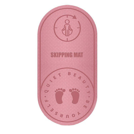 Jump Rope Mat Soundproof Shock Absorbing Mat for Indoor Fitness Yoga Floor Use - Pink.