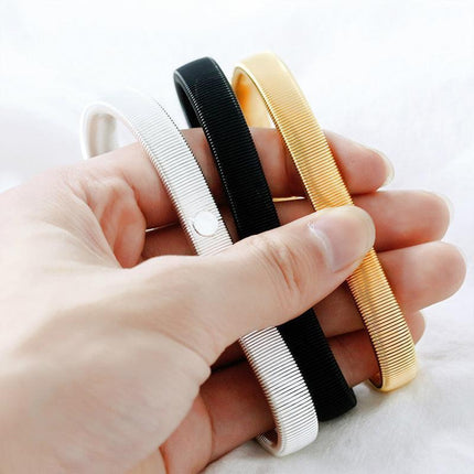 Unisex Anti-Slip Shirt Sleeve Holders Fashion Elastic Armbands Hold Ups Garter - Black.