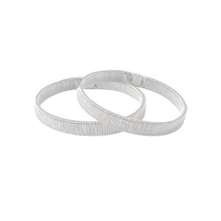 Unisex Anti-Slip Shirt Sleeve Holders Fashion Elastic Armbands Hold Ups Garter - Silver.