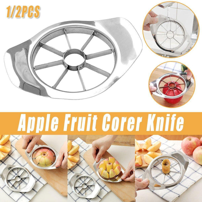 1/2PCS Apple Corer Slicer Peeler Stainless Steel Fruit Cutter Divider Home Tool - 1PC.