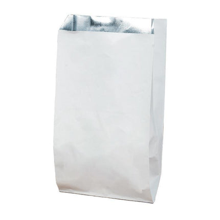 Aluminum Foil Lined Chips Bbq Chicken Paper Bags Disposable Greaseproof Takeaway - 12*4*21.5-500PCS.