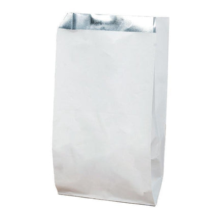 Aluminum Foil Lined Chips Bbq Chicken Paper Bags Disposable Greaseproof Takeaway - 12*4*21.5-500PCS.