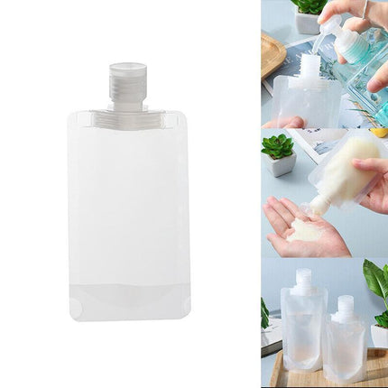 15PCS Reusable Cosmetic Travel Leakproof Pouch Set 30ml 50ml 100ml.