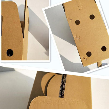 10PCS Disposable Cardboard Pet Carrier - 3 Sizes for Small Animals - 38*28*24CM.