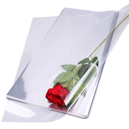 100X Clear Cellophane Wrap Rolls - 4 Sizes for Gifts & Bouquets - 100PCS-53*53CM.