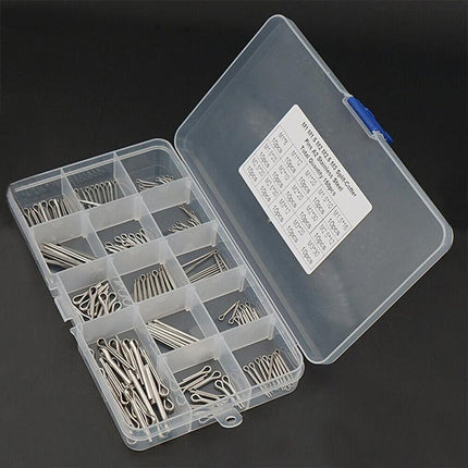 150PCS box 15 Kinds Stainless Steel Split Cotter Pins Assortment Kit Tools cherr.