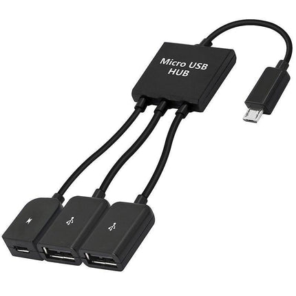 Micro USB 2.0 OTG HUB Cable Adapter AU Male to Female Dual Host Fast Transfer.