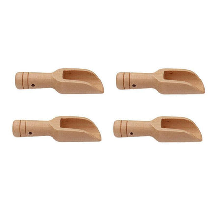 Mini Wooden Scoop Small Kitchen Spoon for Salt Sugar Coffee Spice Tea - 10PCS.