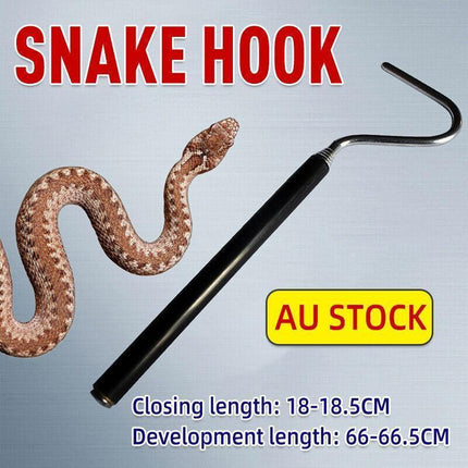 Snake Hook Adjustable Telescopic Snake Capture Hook Stainless Steel Reptile Hook.