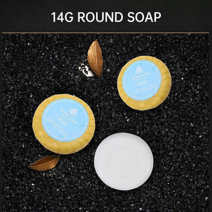 50pcs Hotel Soap Bars for Guesthouse Bathroom Travel Toiletries Set Hotel Use - Round.