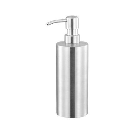 Soap Dispenser 500ml Stainless Steel Pump Silver Bathroom Liquid Container.