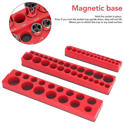 Plastic Socket Storage Rack Tool Organizer for Metric and Imperial Sockets.