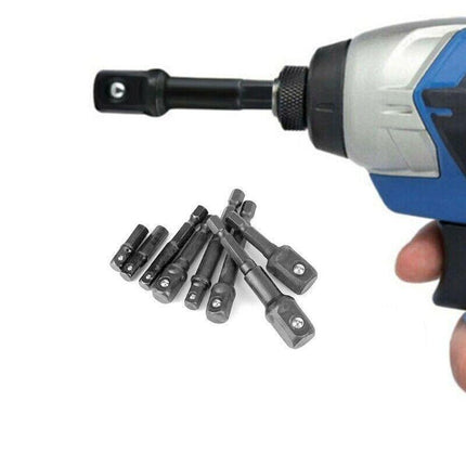 8PCS Power Drill Socket Adapter Extension Set Impact Nut Driver Hex Bit Tool Kit.