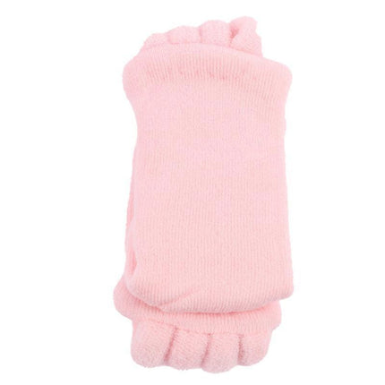 1 Pair Yoga Massage Socks Toe Separator Foot Alignment & Pain Relief - Beige.