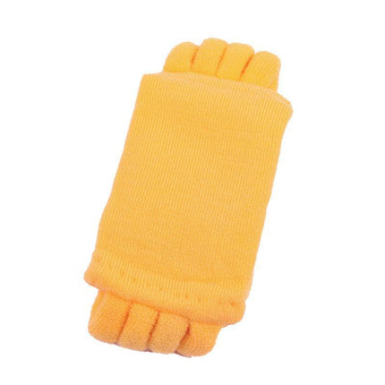 1 Pair Yoga Massage Socks Toe Separator Foot Alignment & Pain Relief - Yellow.