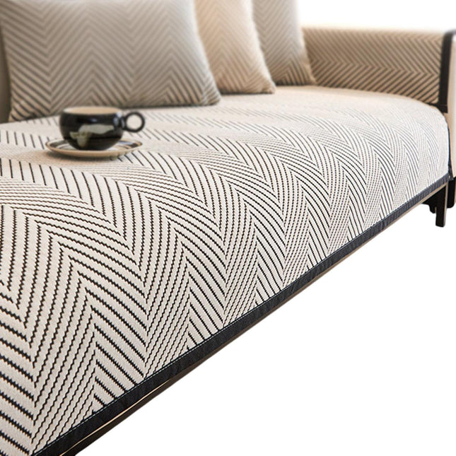 Sofa Cushion Cover Modern Non Slip Couch Protector Furniture Seat Slipcover Pad - 70x210cm.