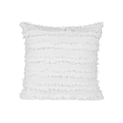 Boho Tassel Fringe Striped Cushion Cover Soft Home Decor Sofa Throw Pillow Case - Black.
