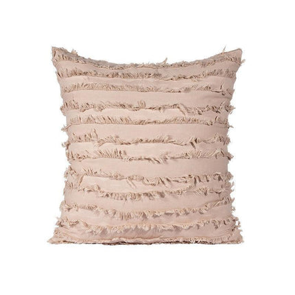 Boho Tassel Fringe Striped Cushion Cover Soft Home Decor Sofa Throw Pillow Case - Navy.