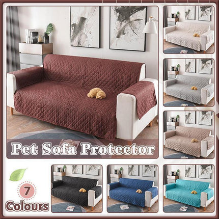 190x195cm Seater Pet Sofa Protector Cover Quilted Couch Covers Lounge Slipcover - Blue.