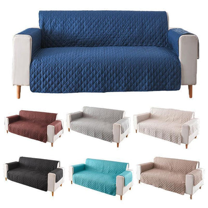190x195cm Seater Pet Sofa Protector Cover Quilted Couch Covers Lounge Slipcover - Coffee.