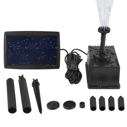 Solar Powered Water Fountain Pump Garden Pond Submersible Filter Fish Tank Kit.