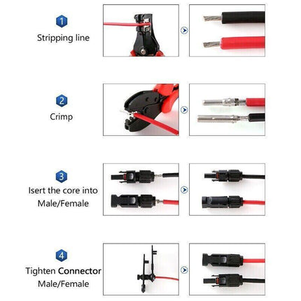 5-20 Pairs PV Connectors Solar Panel 30A Line Plug Socket Male Female IP67 - 5 Pairs.