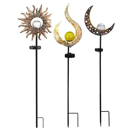 Solar Lights LED Garden Decor Outdoor Path Lights Lawn Light Lantern Lamp - 1X Flame.