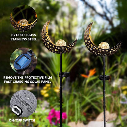 Solar Lights LED Garden Decor Outdoor Path Lights Lawn Light Lantern Lamp - 1X Flame.