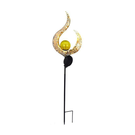 Solar Lights LED Garden Decor Outdoor Path Lights Lawn Light Lantern Lamp - 1X Flame.