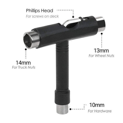 Roller Spanner Tool Skate T-Type Wrench Longboard Skateboard Screwdriver Mini.