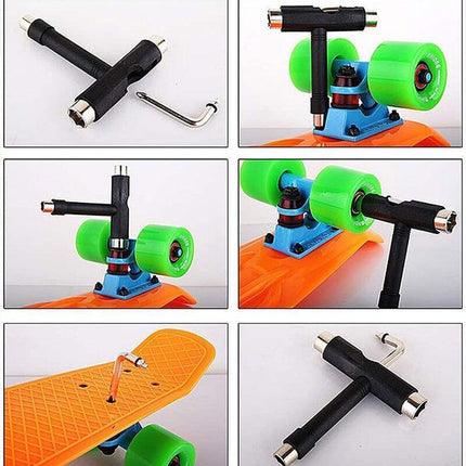 Roller Spanner Tool Skate T-Type Wrench Longboard Skateboard Screwdriver Mini.
