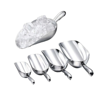 4 Sizes Aluminum Alloy Ice Shovel Flour Rice Scoop Multipurpose Kitchen Tool - M.