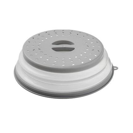 Multifunctional Microwave Oven Food Cover Heat Resistant Folding Splash Guard - Grey.