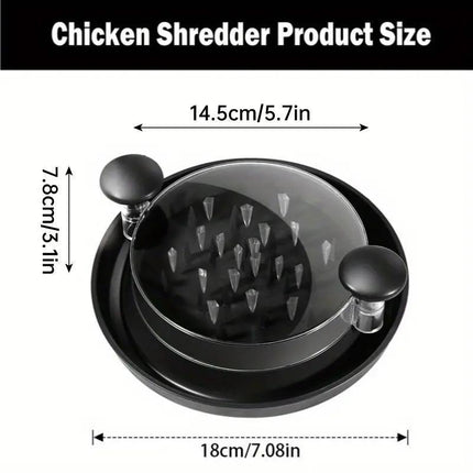 Chicken Breast Shredder Meat Mincer Tear Shredder Handheld Mincing Tool Kitchen - Black.