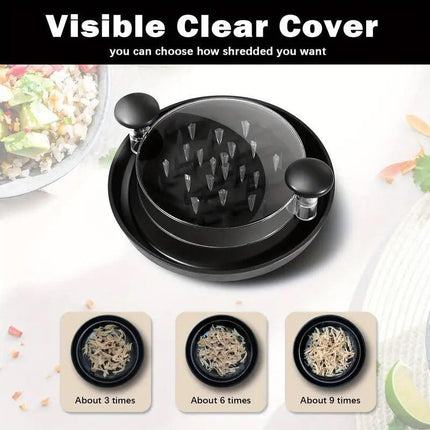 Chicken Breast Shredder Meat Mincer Tear Shredder Handheld Mincing Tool Kitchen - Black.