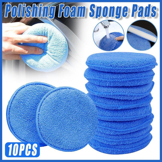 10pcs Car Waxing Sponge Polishing Pads Car Wash Sponges for Crystal Coating.