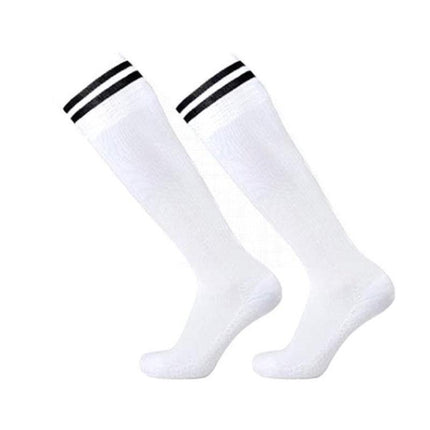 Mens Womens Sports Breathable Tube Long High Socks Knee Warm Casual Footy Soccer - Orange.
