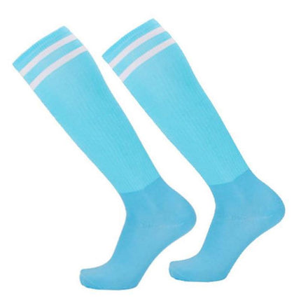 Mens Womens Sports Breathable Tube Long High Socks Knee Warm Casual Footy Soccer - Rose Red.